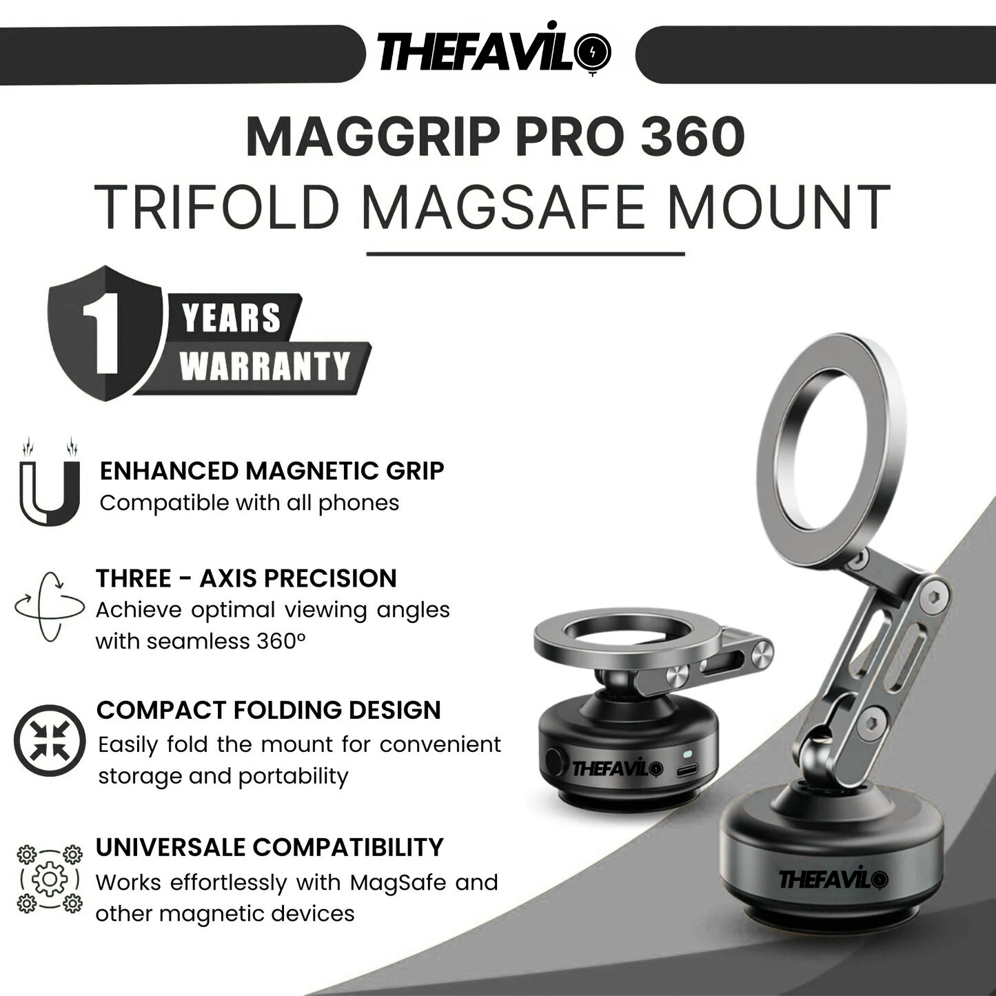 TheFavilo Magnetic Phone Stand 360°  TF404WB